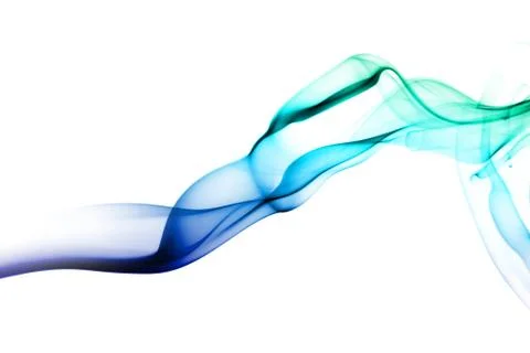 Abstract smoke on white Stock Photos