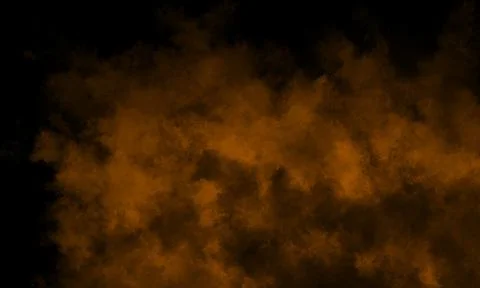 Abstract Smoky Cloud Texture Background With Dramatic Orange Overlay Stock Photos