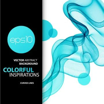 Abstract smoky waves  background. Template brochure desig Stock Illustration