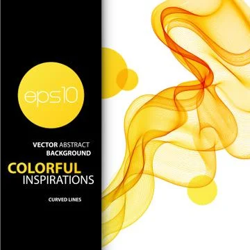 Abstract smoky waves  background. Template brochure desig Stock Illustration