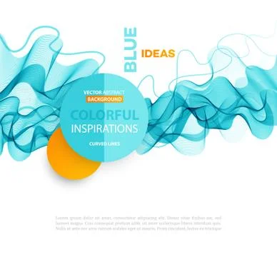 Abstract smoky waves  background. Template brochure desig Stock Illustration
