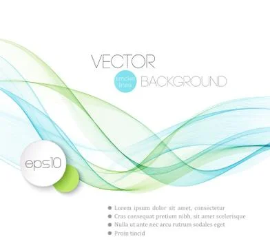 Abstract smoky waves  background. Template brochure desig Stock Illustration