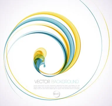 Abstract smoky waves  background. Template brochure desig Stock Illustration