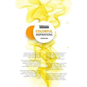 Abstract smoky waves  background. Template brochure desig Stock Illustration