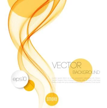 Abstract smoky waves  background. Template brochure desig Stock Illustration