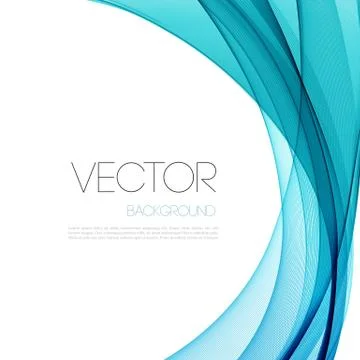 Abstract smoky waves  background. Template brochure desig Stock Illustration