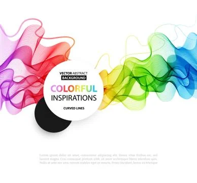 Abstract smoky waves  background. Template brochure desig Stock Illustration