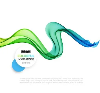 Abstract smoky waves  background. Template brochure desig Stock Illustration
