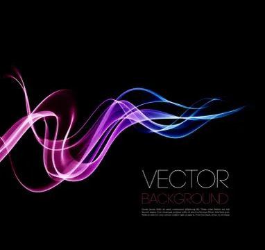 Abstract smoky waves  background. Template brochure desig Stock Illustration