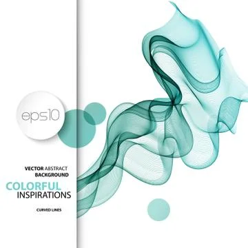 Abstract smoky waves  background. Template brochure desig Stock Illustration