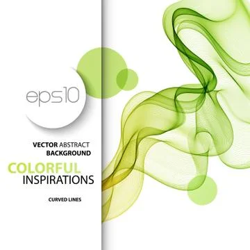 Abstract smoky waves  background. Template brochure desig Stock Illustration
