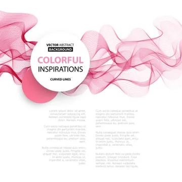 Abstract smoky waves  background. Template brochure desig Stock Illustration