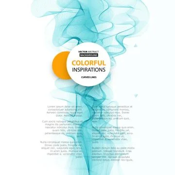 Abstract smoky waves  background. Template brochure desig Stock Illustration