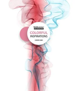 Abstract smoky waves  background. Template brochure desig Stock Illustration
