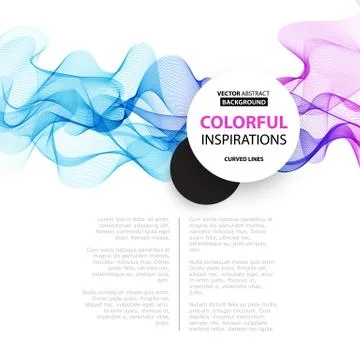 Abstract smoky waves  background. Template brochure desig Stock Illustration