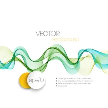 Abstract smoky waves  background. Template brochure desig Stock Illustration