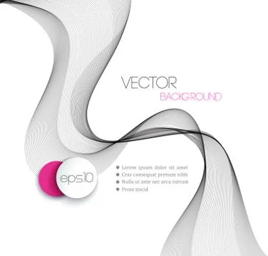 Abstract smoky waves  background. Template brochure desig Stock Illustration