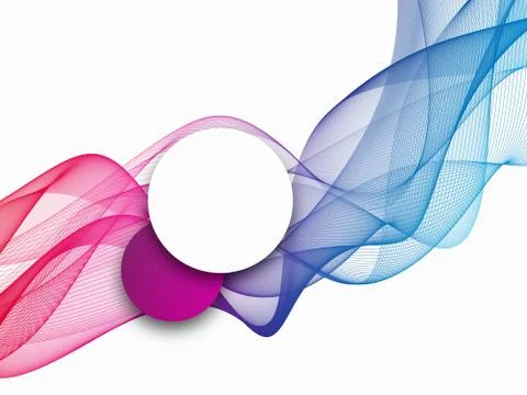 Abstract Smoky Waves Background. Template Brochure Design Stock Illustration