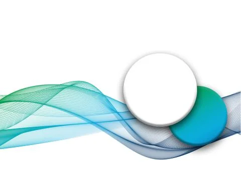 Abstract Smoky Waves Background. Template Brochure Design Stock Illustration