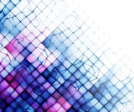 Abstract Smoky Wavy Lines Forming Squares Stock Illustration