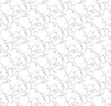 Abstract smooth black thin lines in the form of multiple swirls. Stockillustratie