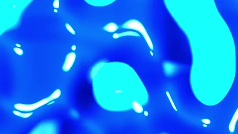 Abstract smooth blue liquid motion background. Animation seamless loop.  Video stock 227975889