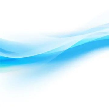 Abstract smooth blue wave background isolate on white background. Stock Illustration