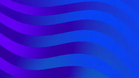 Abstract smooth blue waves flow across a canvas of vibrant purple lines. Видео 304960465