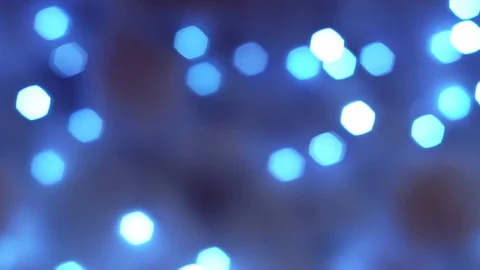 Abstract smooth bright blue bokeh lights on defocused dark multicolor background Stockbeeldmateriaal 99884368