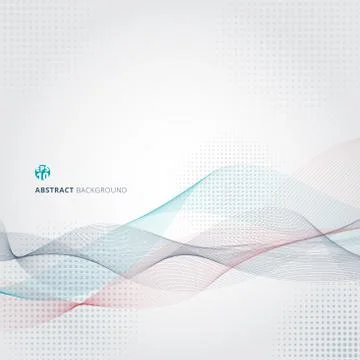 Abstract smooth color wave lines motion pattern. Stock Illustration