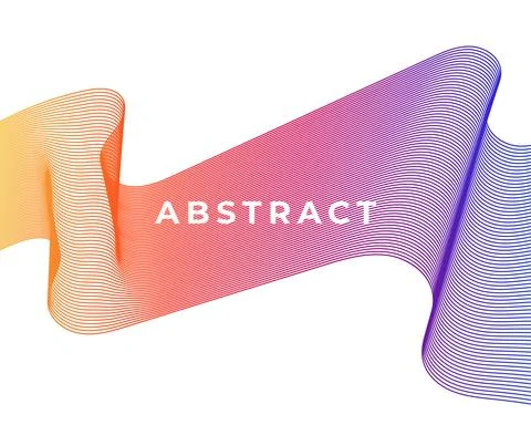 Abstract smooth color wave vector. Curve flow gradient motion illustration. L Stock Illustration