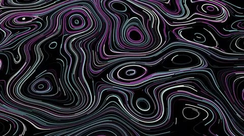 Abstract smooth colorful pattern formed by oval shaped lines tin flowingl Stock Illustration