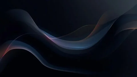 Abstract Smooth Flowing Gradient Line Wave on Dark Background Design	 Stock Footage 317124064