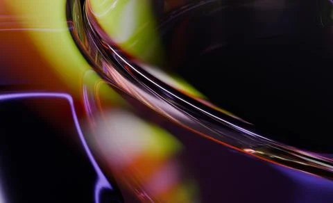 Abstract smooth forms with flowing bright lights. Colors are vibrant with r.. 스톡 일러스트