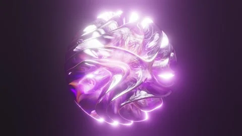 Abstract smooth geometry shape colors glowing on black background Stock Footage 327511333