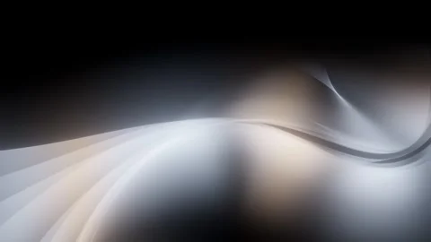 Abstract Smooth Glowing Wave with Warm Cool Tones on Dark Background Stock Footage 336334323