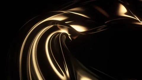 Abstract smooth golden liquid wave motion background with dark shadow and b.. Vídeos de archivo 332147136