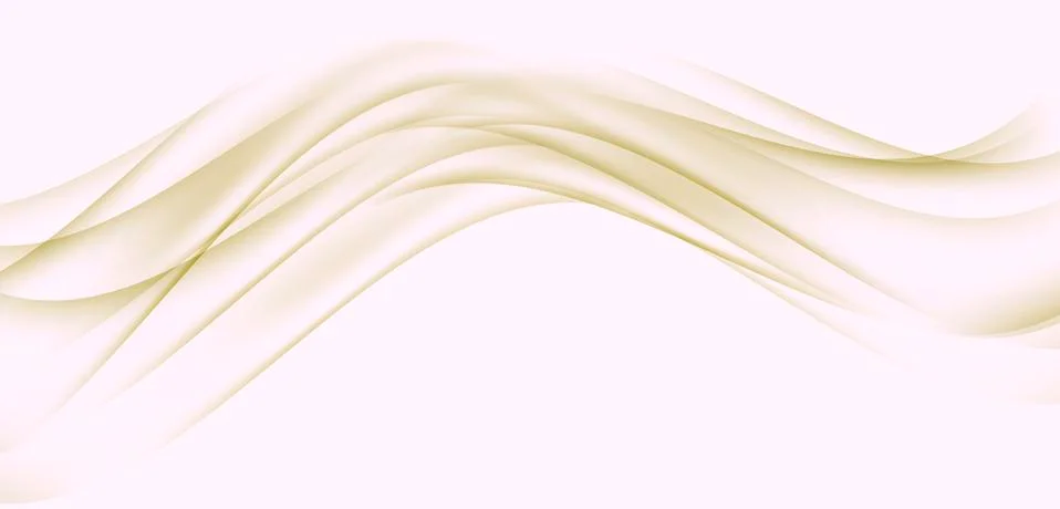 Abstract smooth golden wave vector. Curve flow gold motion illustration. Smoke Stock Illustration