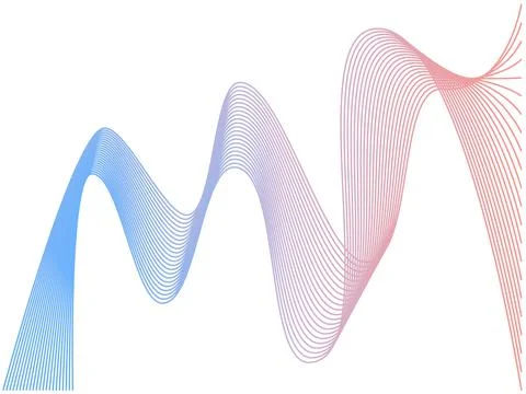 Abstract smooth gradient lines. website design abstraction Stock Illustration