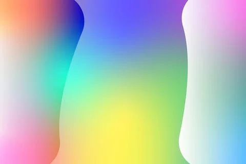 Abstract Smooth Gradient Waves With Soft Pastel Colors background Stock Illustration