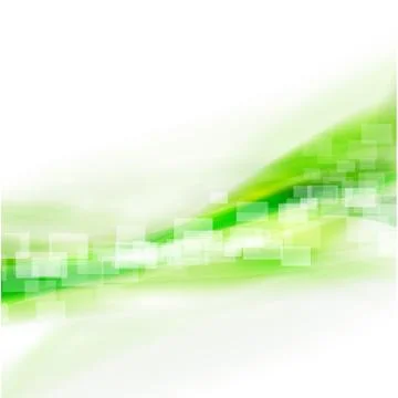 Abstract smooth green flow background, vector illustration Stock Illustration