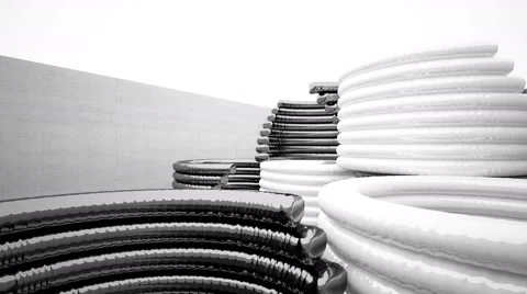 Abstract smooth interior concrete. 3D rendering Stock Footage 57223587