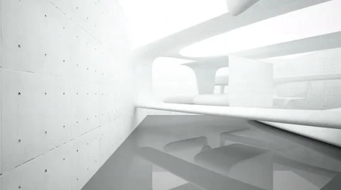 Abstract smooth interior concrete Stock Footage 50594238