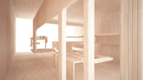 Abstract smooth interior of wood . Vídeo Stock 86684543