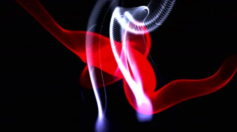 Abstract Smooth lines of red and blue shades. Stock Footage 53261063