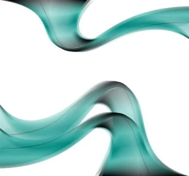 Abstract smooth lines vector blue background Stock Illustration