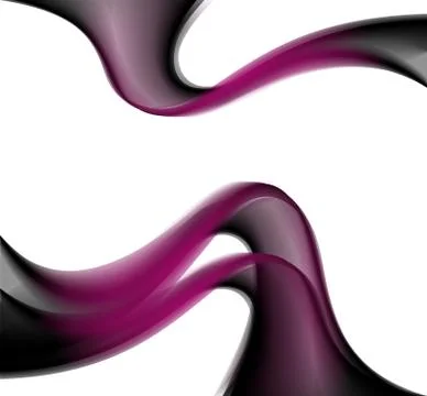 Abstract smooth lines vector dark purple background Stock Illustration