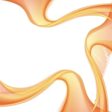 Abstract smooth lines vector orange background Stock Illustration