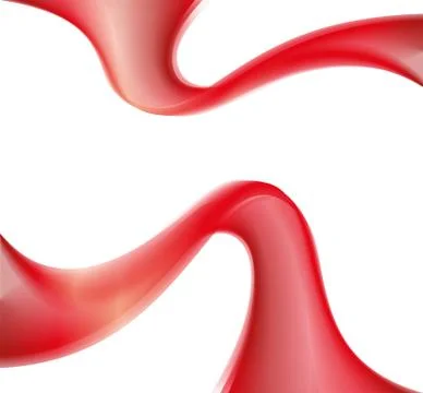 Abstract smooth lines vector red background Stock Illustration