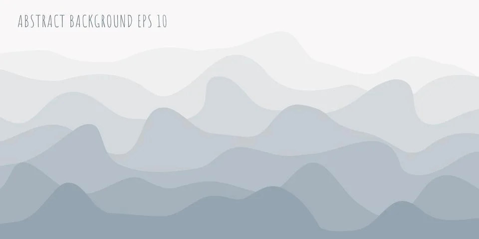 Abstract smooth lines wave or wavy white and gray background. Stock Illustration